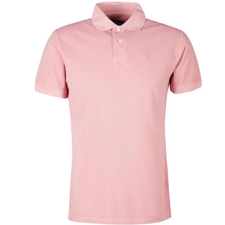 Washed-Out Sports Polo Shirt - Pink