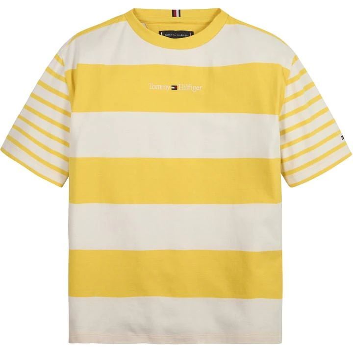 Bold Stripe Logo Tee - Yellow