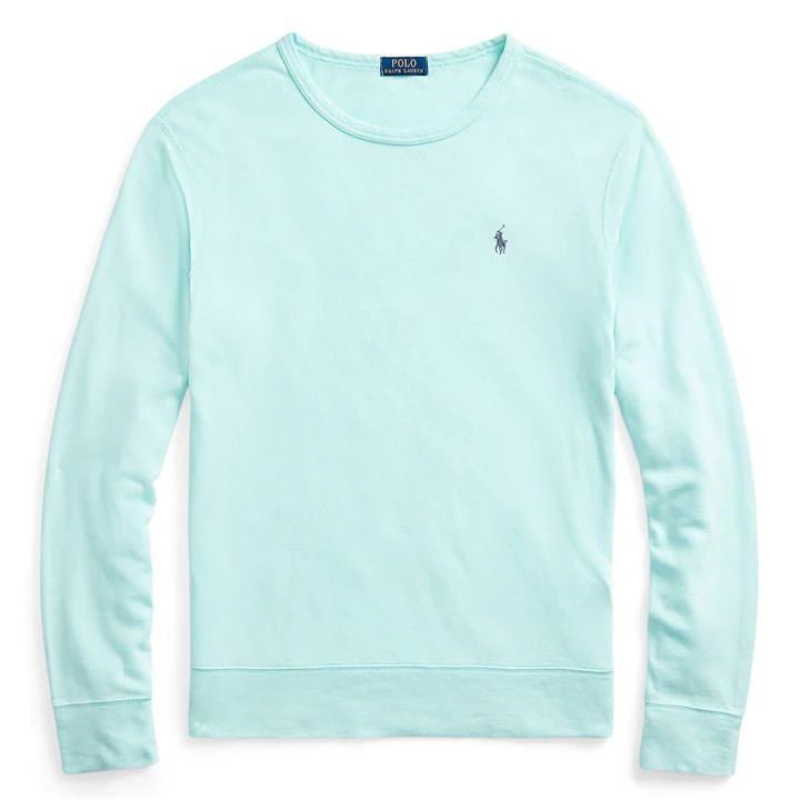 Polo Terry Crew Sweater - Blue