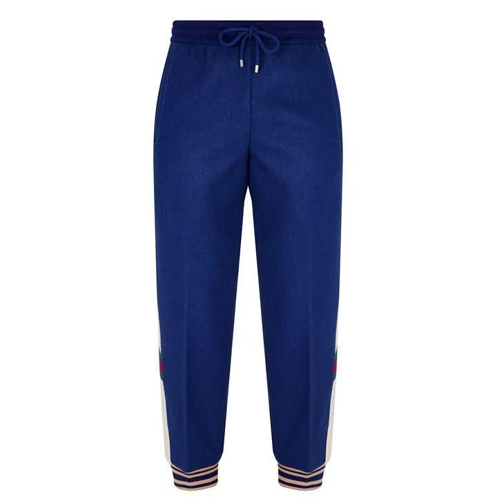 Wool Jersey Track Pants - Blue