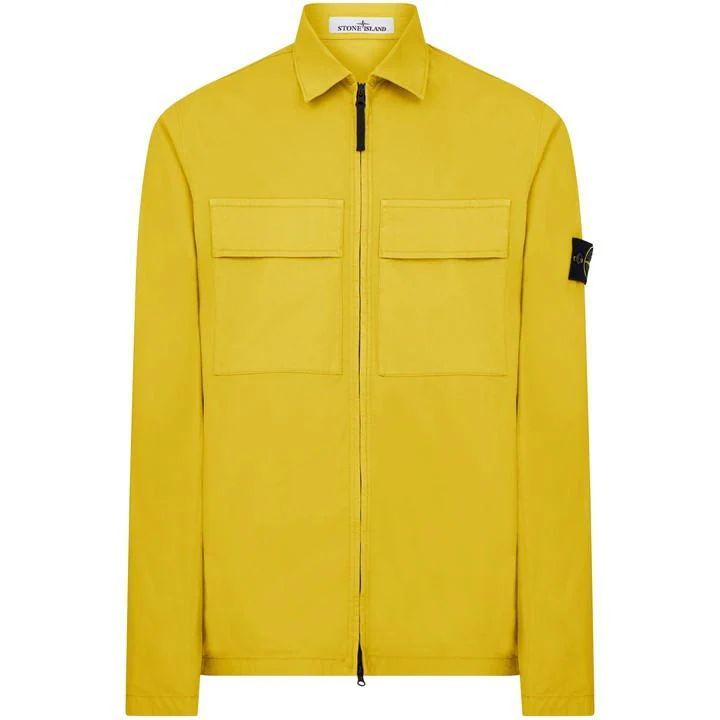 Supima Cotton Twill Stretch Overshirt - Yellow
