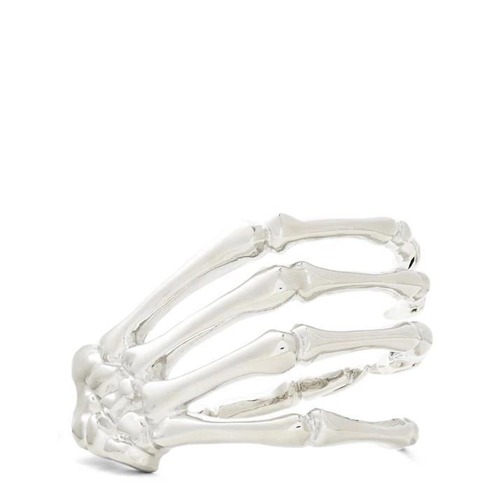 Skeleton Enamel Cuff - Silver