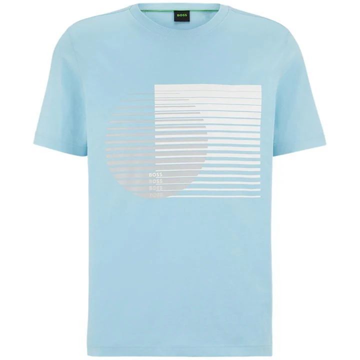 Geometric Graphic T-Shirt - Blue