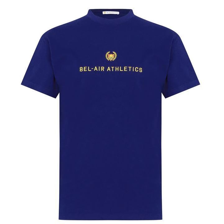 BEL-AIR ATHLETICS Embroidered Logo T Shirt - Blue