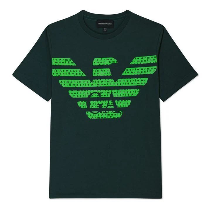 Eagle Motif T-Shirt - Green