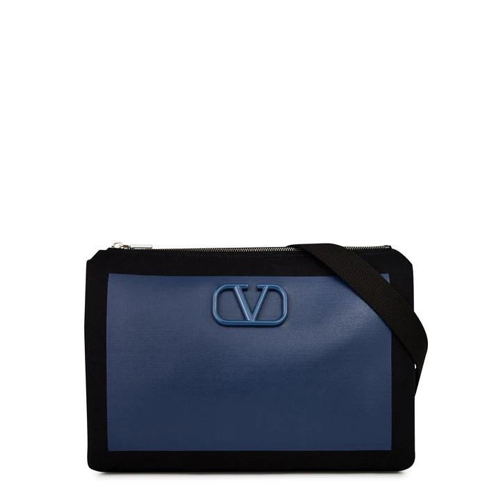 Crossbody V Logo Bag - Blue