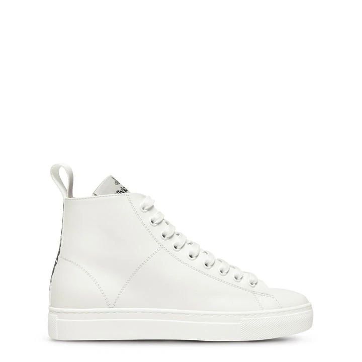 Leather High Top Trainers - White
