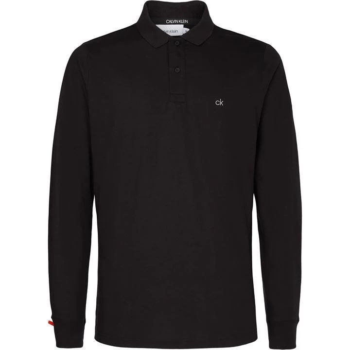 Liquid Touch Long Sleeve Polo Shirt - Black