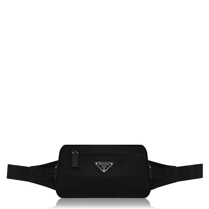 Nylon Pocket Belt Bag - Black