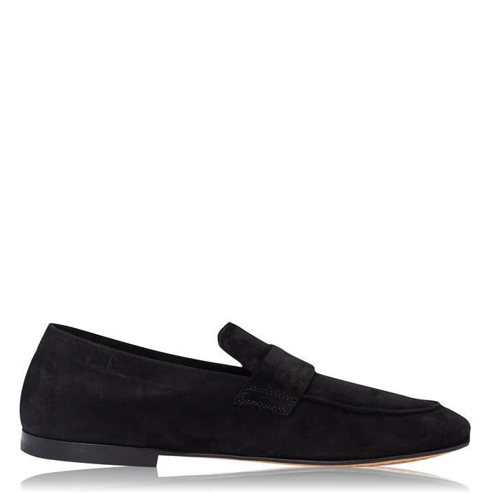 Soft Suede Loafers - Black