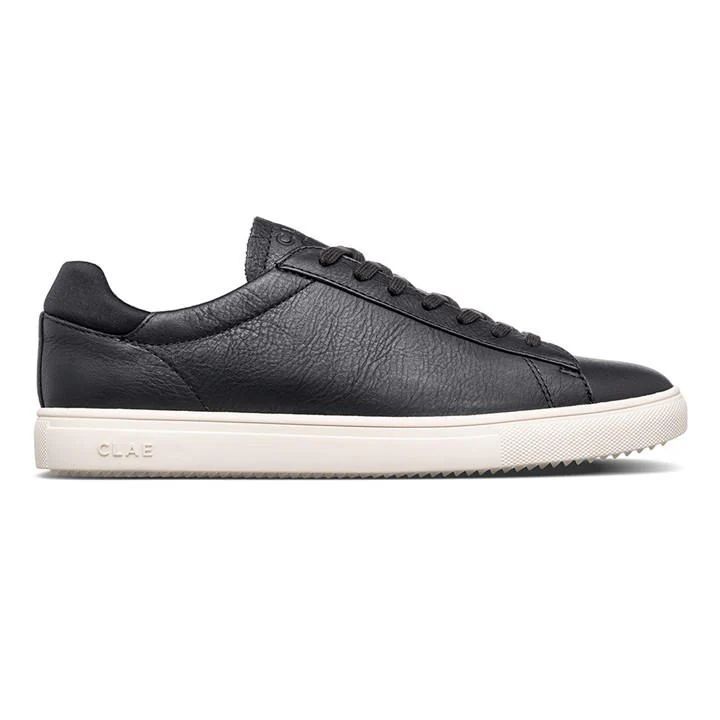 Bradley Low Leather Trainers - Black