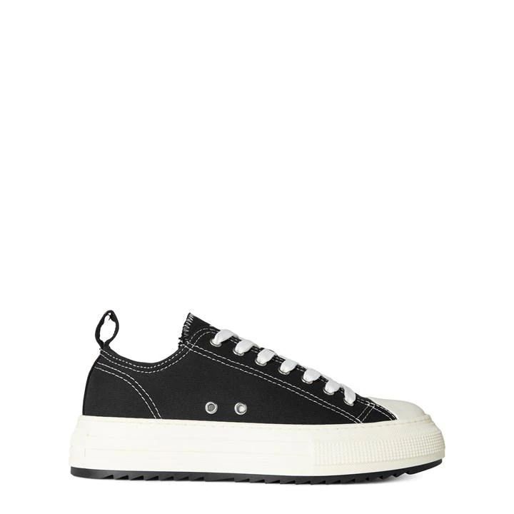Canvas Low-Top Trainers - Black