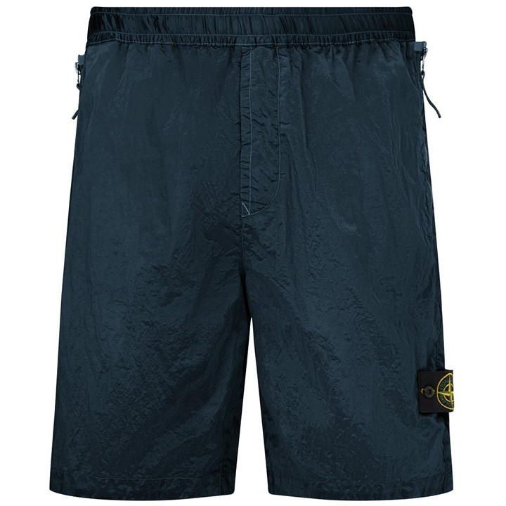 Nylon Metal Bermuda Shorts - Blue