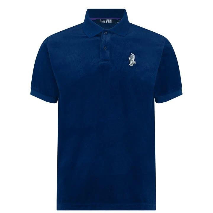 Velour Polo Shirt - Blue