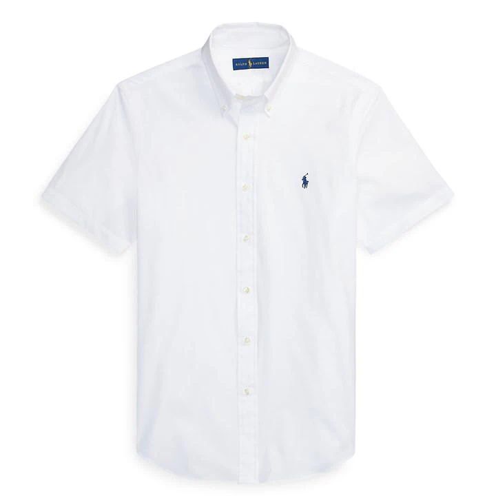 Polo Ralph Lauren Short Sleeve Poplin Shirt Mens - White