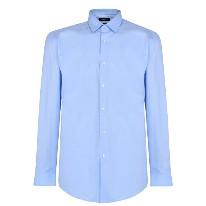 Hugo Plain Shirt With Trim - Blue