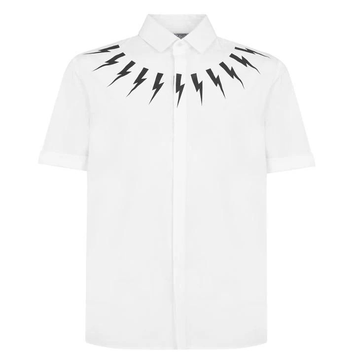 Bolt Neck Shirt - White