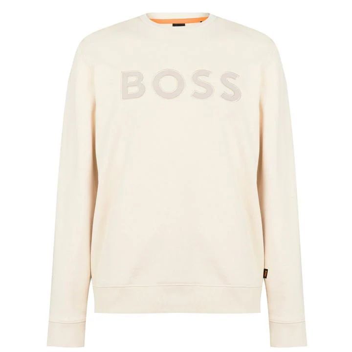 Boss Logo Sweater Mens - White