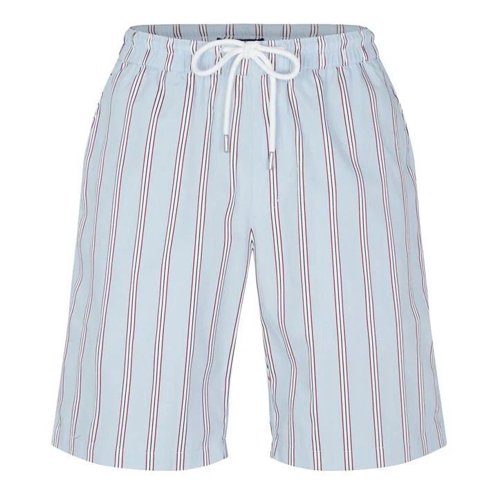 Drawstring Stripe Shorts - Blue