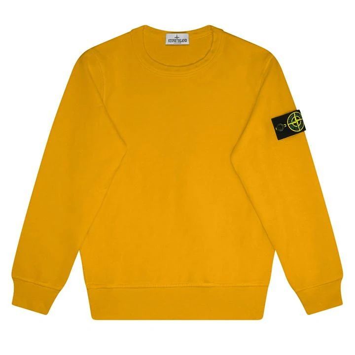 Lightweight Badge Sleeve Sweatshirt - Yellow