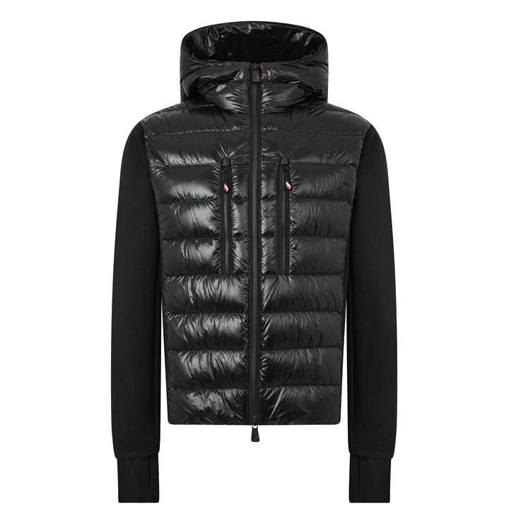 Quilted Down Cardigan - Black
