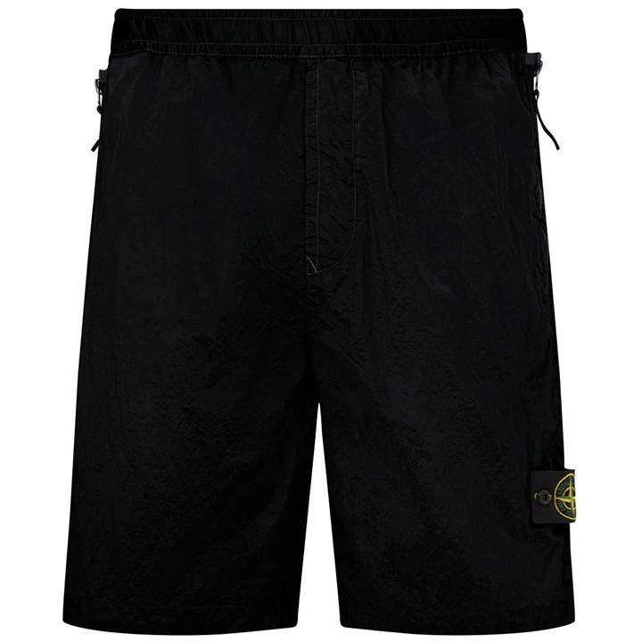 Nylon Metal Bermuda Shorts - Black