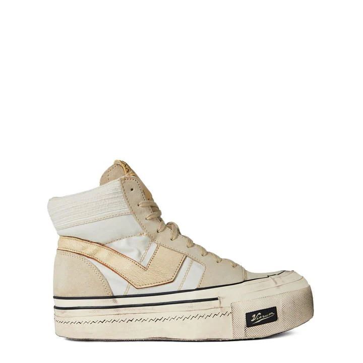 Zephyr High Top Pattern Sneakers - White