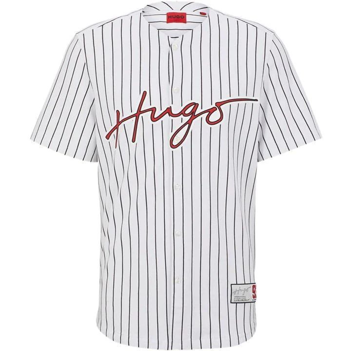Striped Baseball Shirt - White