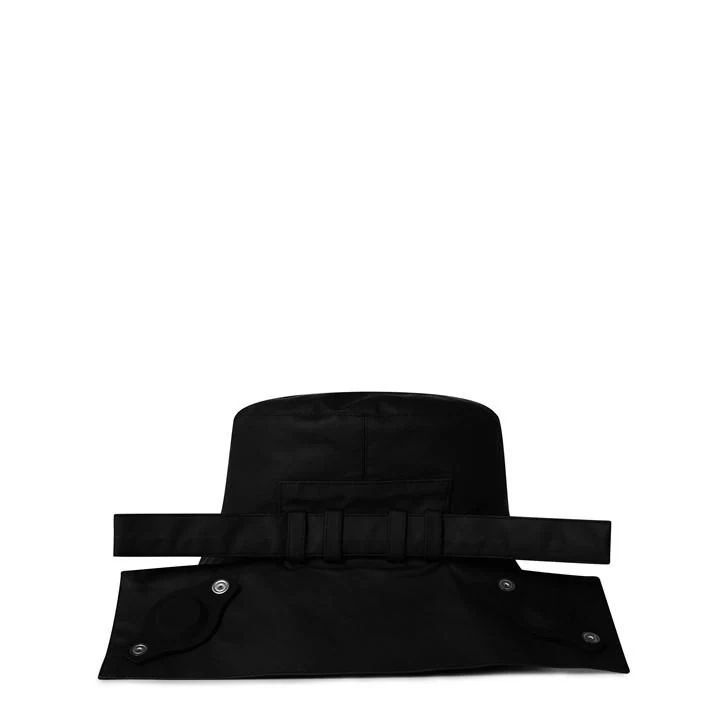 Strap Embellished Bucket Hat - Black