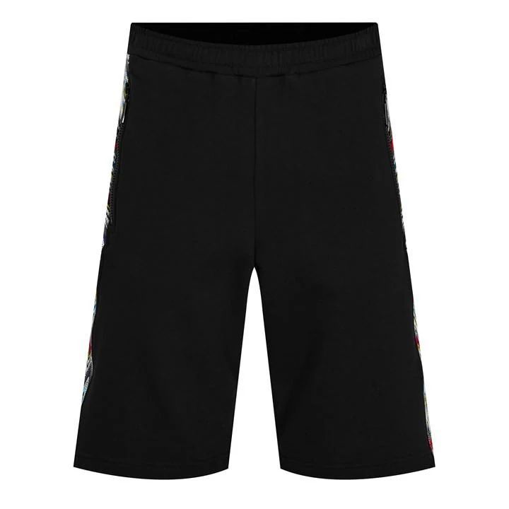 Striped Jogging Shorts - Black