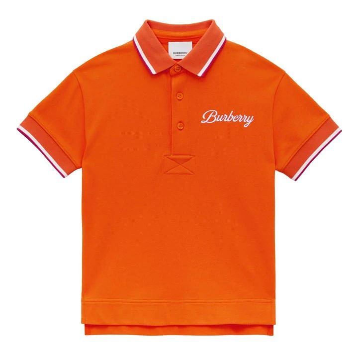 Boy'S Langton Logo Polo Shirt - Orange