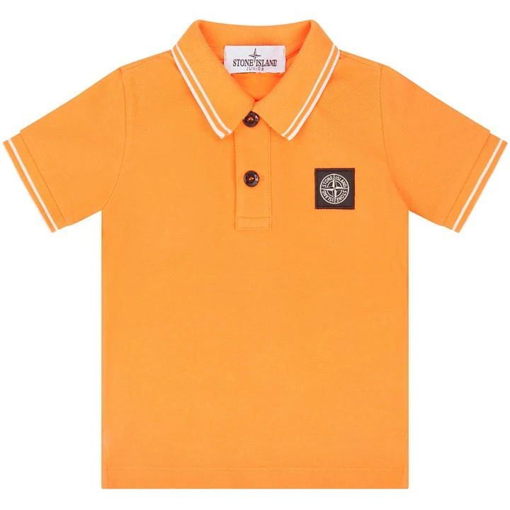 Boy'S Tipped Polo Shirt - Orange