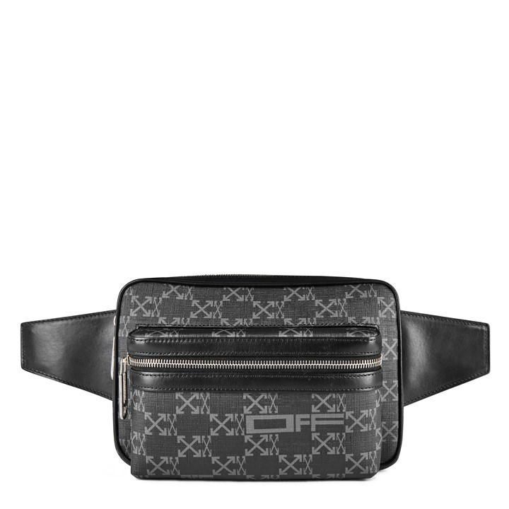 Monogram Coated Cotton Belt Bag - Black