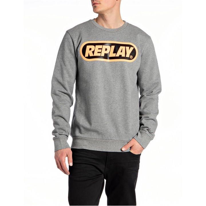 Replay Sweatshirt Mens - Grey