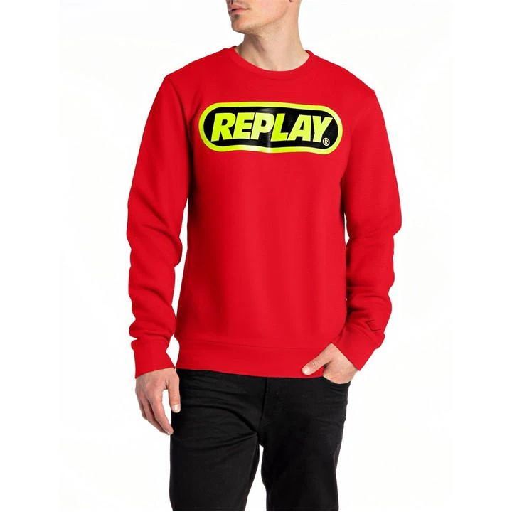 Replay Sweatshirt Mens - Red
