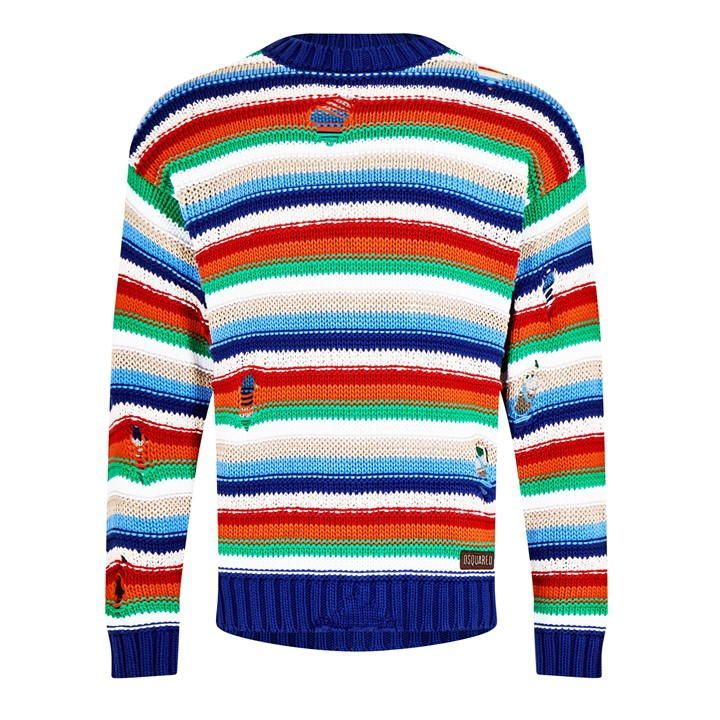 Striped Destroy Sweatshirt - Multi
