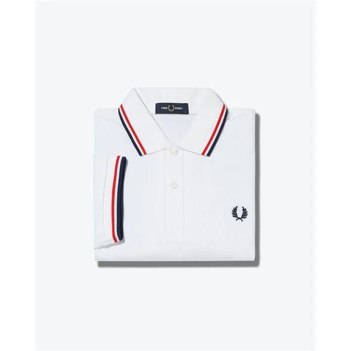 Short Sleeve Twin Tipped Polo Shirt - White