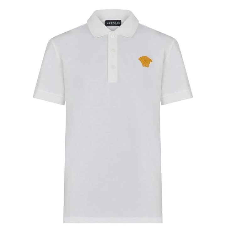 Boy'S Medusa Logo Polo Shirt - White