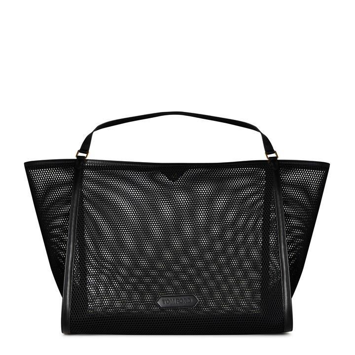 Large Mesh Tote Bag - Black