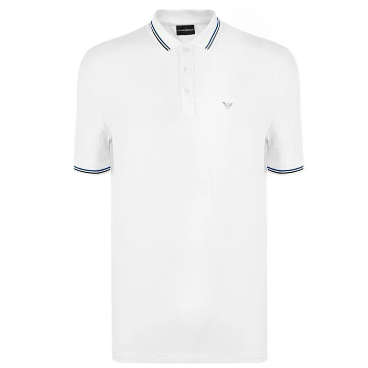 Slim Tipped Polo Shirt - White