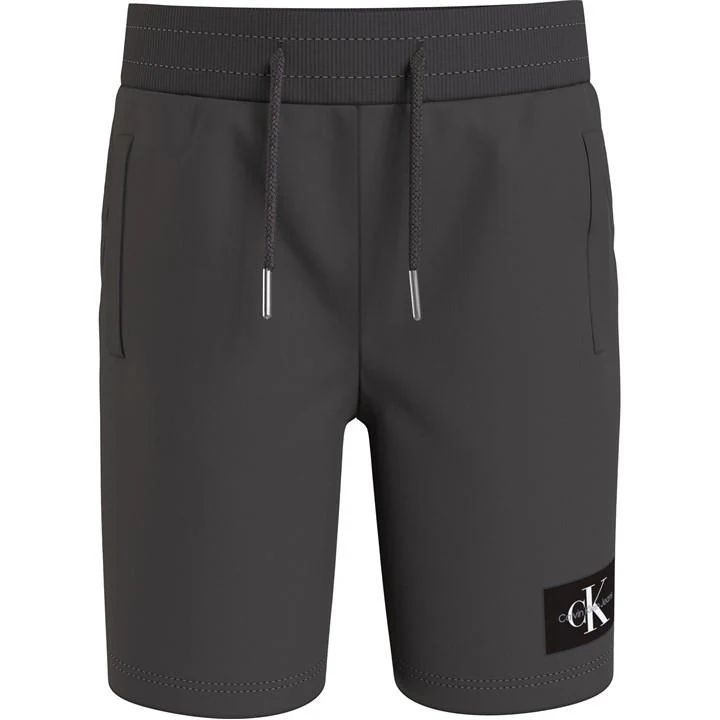 Badge Jogger Shorts - Black