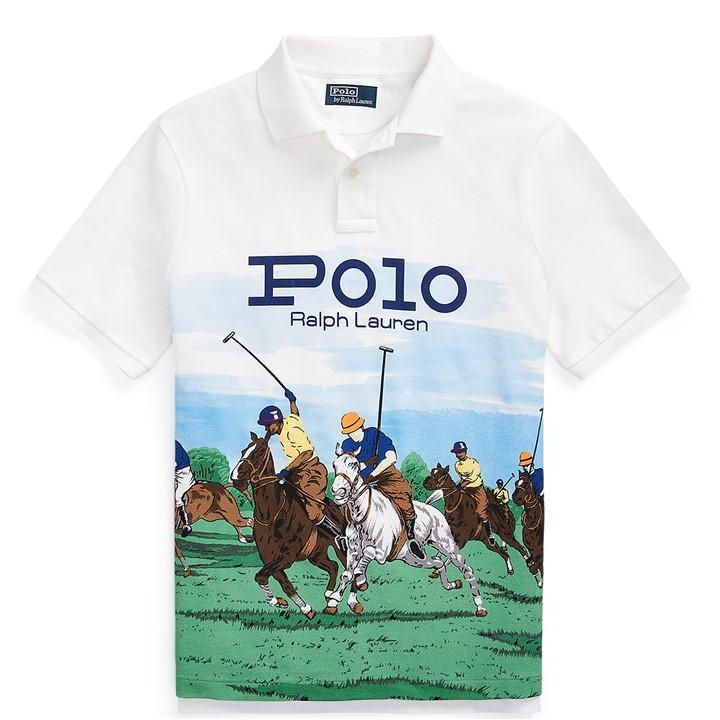 Horse Print Polo Shirt - Multi