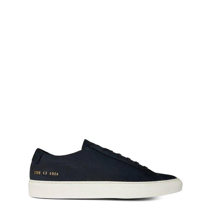 Achilles Low Leather Trainers - Blue