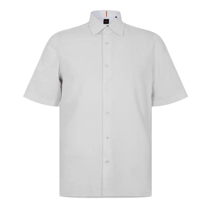 Block Colour Cotton Shirt - White