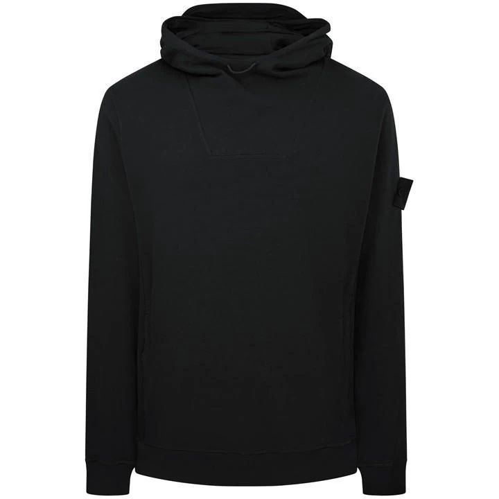 Ghost Cotton Heavy Fleece Hooded Sweatshirt - Black