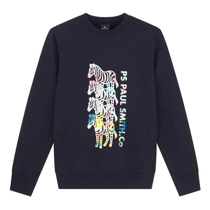 Multi Zebra Sweatshirt - Blue