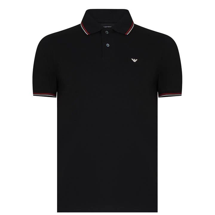 Regular Tipped Polo Shirt - Black