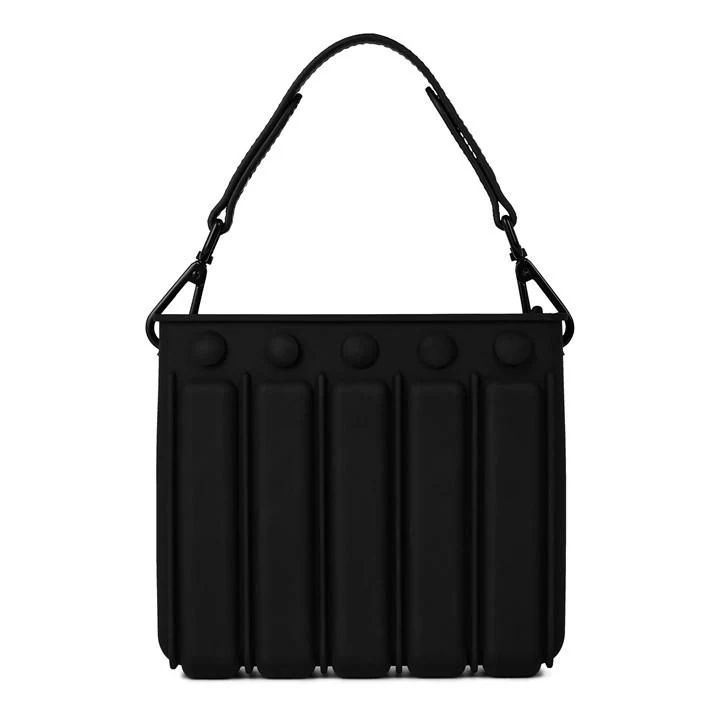 Silicone Stud Messenger Bag - Black