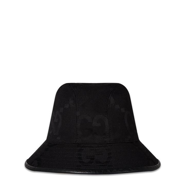 Tonal Jumbo Gg Fedora Hat - Black