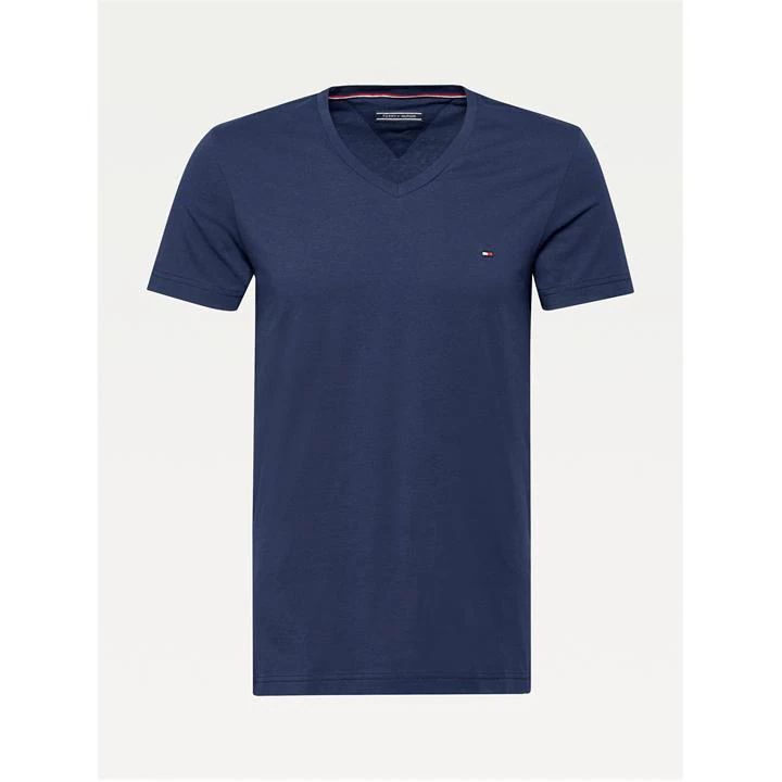 Core Stretch V Neck Slim Fit T Shirt - Blue